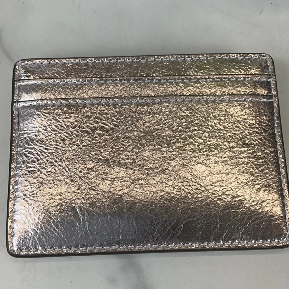 Kate Spade Lilac Moon Madison Crinkle Card Holder Slim‎ Metallic Small Wallet
